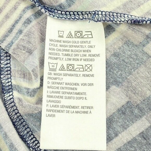 LOGO Lori Goldstein Tunic Top Size XS Striped Purple Lace Bottom Long Sleeve - Picture 7 of 8